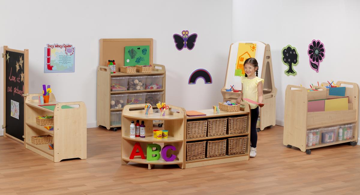 Inspirational Nurseries - Wooden creative arts zone for early years.